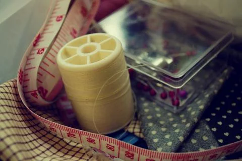 Sewing tools Stock Photos