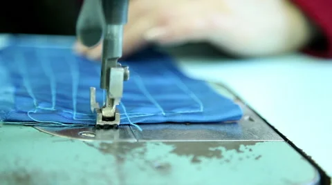 Sewing workshop, sewing clothes, close up 8 動画素材 44552421