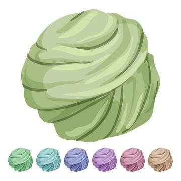 Sewing yarn wool cartoon vector graphic Stock Illustration