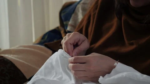 Sewing_close up Stock Footage 154339223