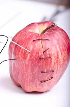 Sewn apple Stock Photos