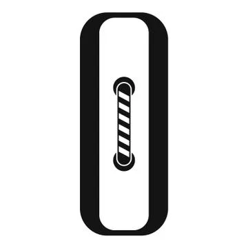 Sewn rectangular button icon, simple style 스톡 일러스트