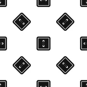 Sewn square button pattern seamless black イラスト素材