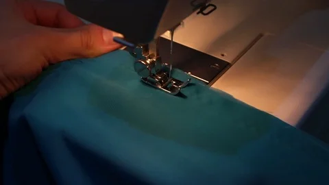 Sews at night 스톡 동영상 119071616