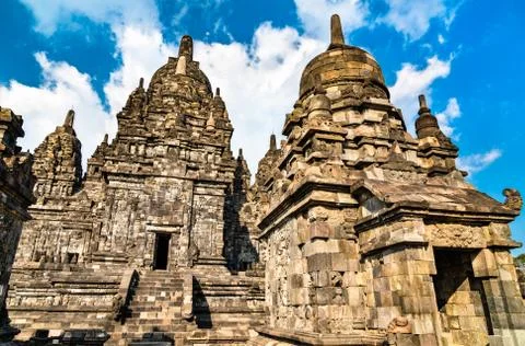 Sewu Temple at Prambanan in Central Java, Indonesia Stock Photos
