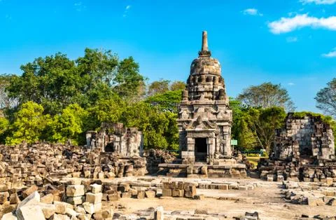 Sewu Temple at Prambanan in Central Java, Indonesia Stock Photos