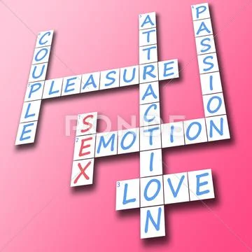 Sex on crossword Stock Illustration