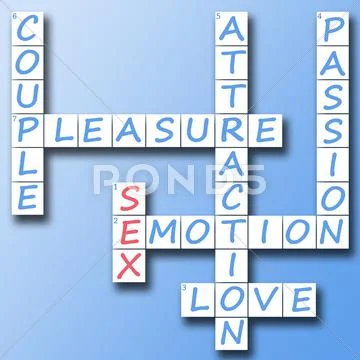 Sex on crossword Stock Illustration