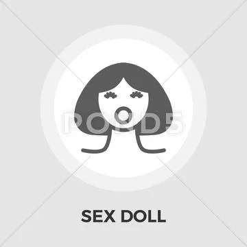 Sex doll flat icon Royalty Free Illustration 63137326