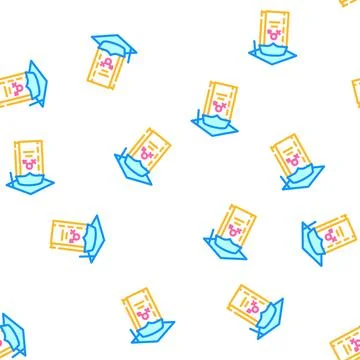 Sex education vector seamless pattern color Stock Illustration