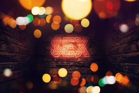 Sex neon sign Stock Illustration