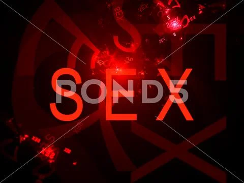 Sex text computer generated background Stock Illustration