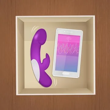 Sex toy function with bluetooth Stock Illustration