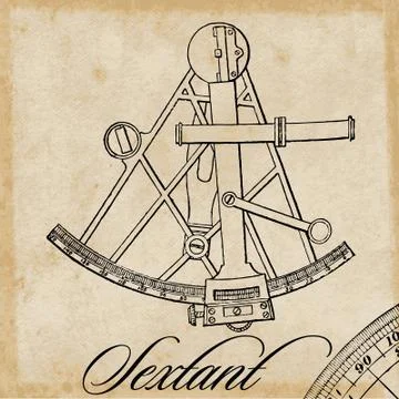 Sextant Stock Illustration