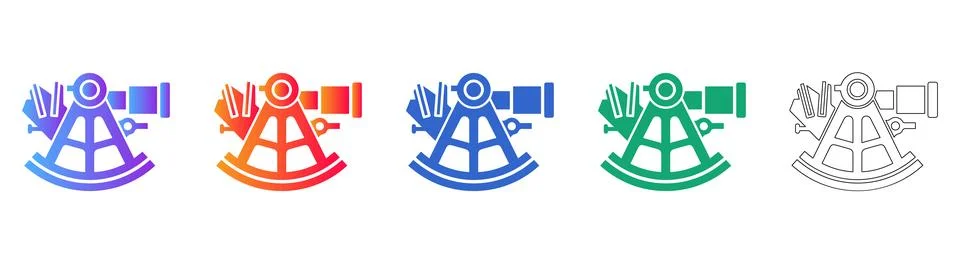 Sextant Navigation Tool Icons イラスト素材