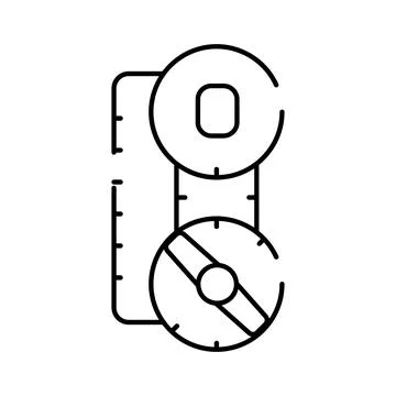 Sextant tool measuring angles for marine navigation Ilustración de archivo