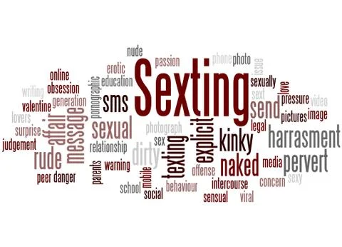Sexting, word cloud concept Stock Illustration