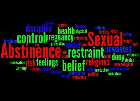 Sexual Abstinence, word cloud concept 스톡 일러스트