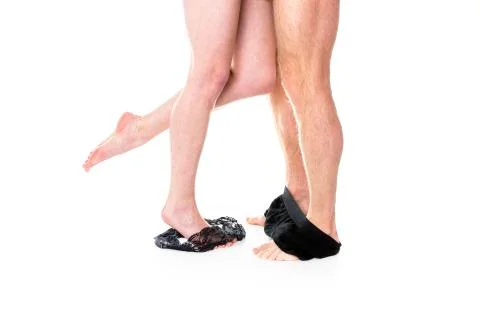 Sexual activity over white background on studio Stock Photos