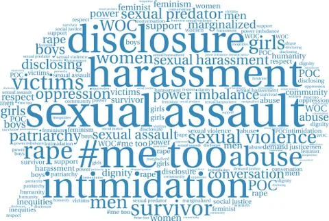 Sexual Assault Word Cloud Ilustração Stock