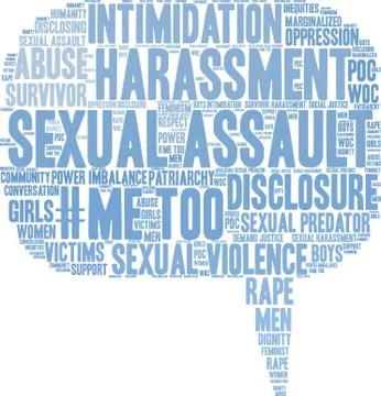 Sexual Assault Word Cloud Stock Illustration