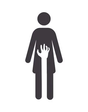 Sexual attack illustration Stock Illustration