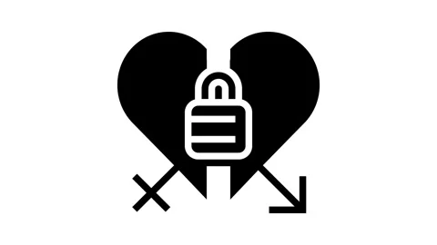 Sexual compatibility issues glyph icon animation Stock Footage 326139065