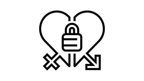 Sexual compatibility issues line icon animation Stock Footage 326120918