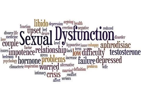Sexual Dysfunction, word cloud concept Illustrazione stock
