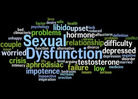 Sexual Dysfunction, word cloud concept Illustrazione stock