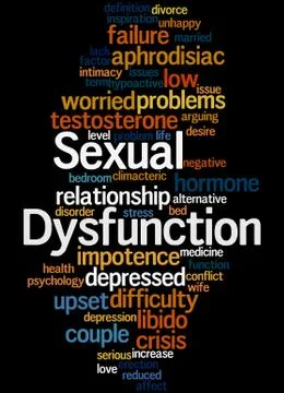 Sexual Dysfunction, word cloud concept Illustrazione stock