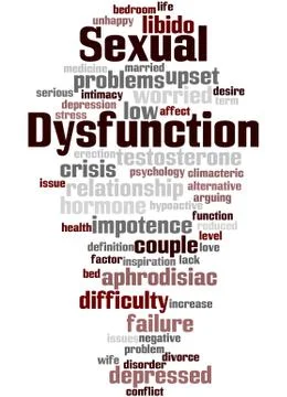 Sexual Dysfunction, word cloud concept Illustrazione stock
