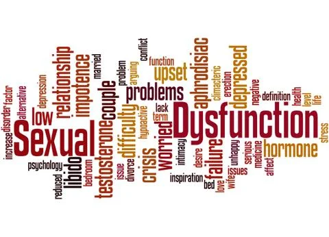 Sexual Dysfunction, word cloud concept Illustrazione stock
