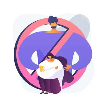 Sexual harassment abstract concept vector illustration. Illustrazione stock