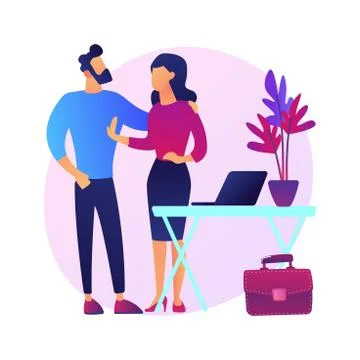 Sexual harassment abstract concept vector illustration. Illustrazione stock