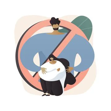 Sexual harassment abstract concept vector illustration. Stock Illustration