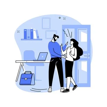 Sexual harassment abstract concept vector illustration. Illustrazione stock