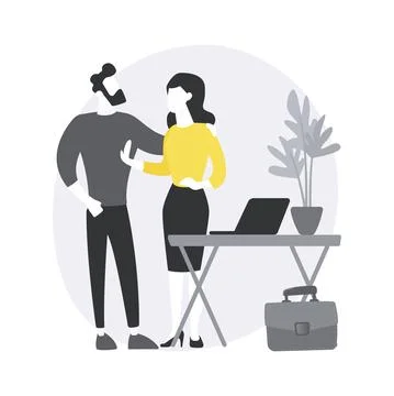 Sexual harassment abstract concept vector illustration. Stock Illustration