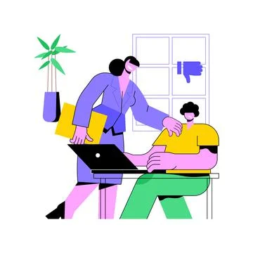 Sexual harassment abstract concept vector illustration. Stock Illustration