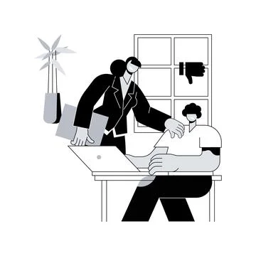 Sexual harassment abstract concept vector illustration. Stock Illustration