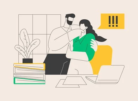Sexual harassment abstract concept vector illustration. Illustrazione stock