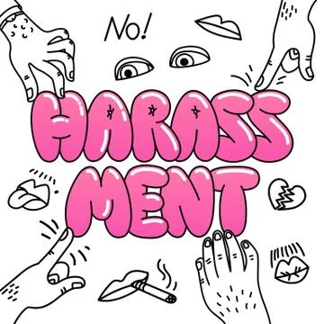 Sexual harassment concept Stock Illustration