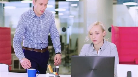 Sexual harassment in office Stock Footage
