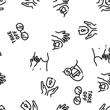 Sexual Harassment Seamless Pattern Vector Illustrazione stock