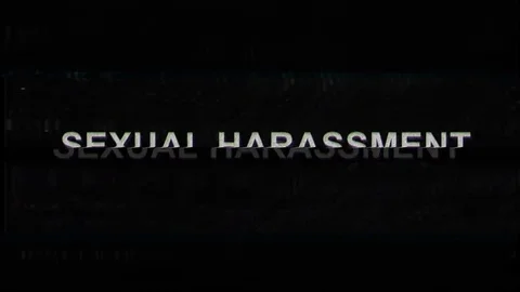 Sexual Harassment Title with Glitches Stock Footage 82594793