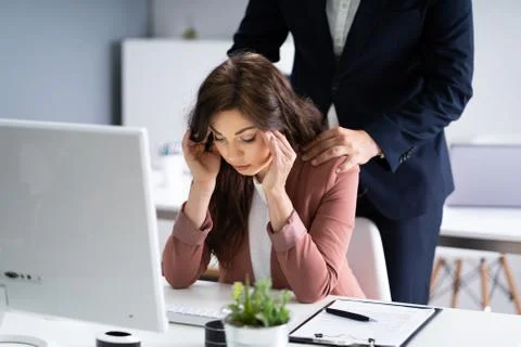 Sexual Harassment At Work Stock Photos
