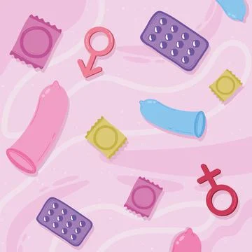 Sexual health pattern Stock-Illustration