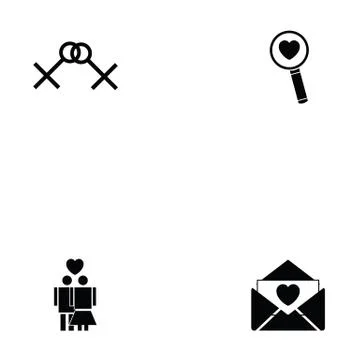 Sexual icon set Stock Illustration