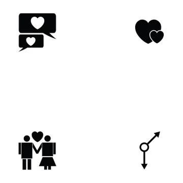 Sexual icon set Stock Illustration