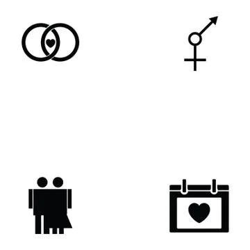 Sexual icon set Stock Illustration